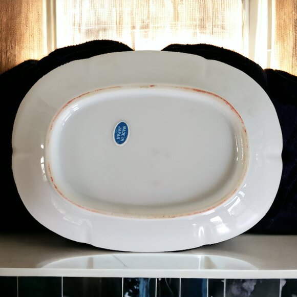 Vintage Christmas Vanity Bathroom Set Soap Dish Tumbler Glass Porcelain Japan - Picture 8 of 12